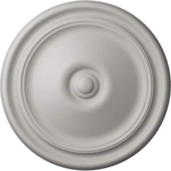 Ekena Millwork 12 in. x 1-3/4 in. Reece Urethane Ceiling Medallion (Fits Canopies upto 2-3/8 in.), Ultra Pure White