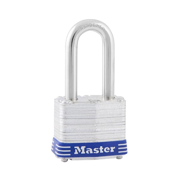 Master Lock Outdoor Padlock with Key, 1-9/16 in. W, 1-1/2 in. Shackle Keyed Padlock