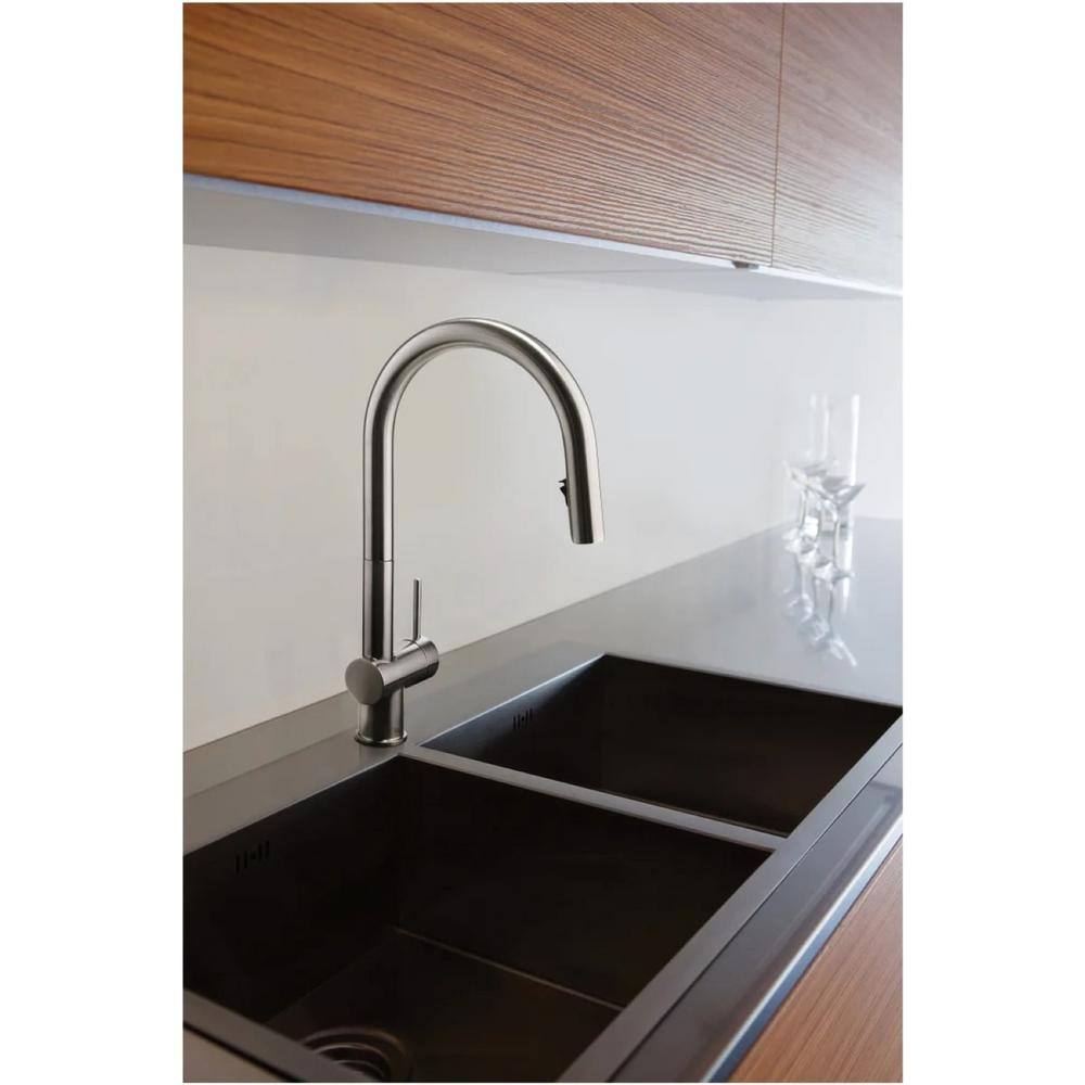 Stainless Steel Pull-Down Single Handle Kitchen Faucet