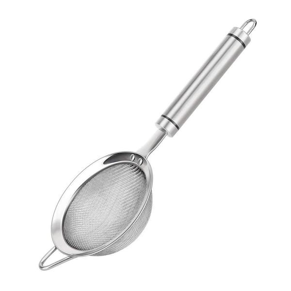 Stainless Steel Fine Mesh Strainer Set Food-Grade Sieve Skimmer Colander Kitchen Accessory with Handle