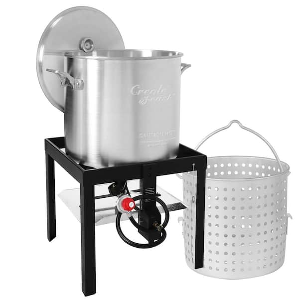 CreoleFeast 80 Qt. Seafood Boiling Kit with Strainer