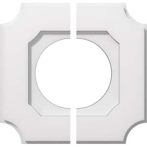 1 in. P X 7 in. C X 12 in. OD X 6 in. ID Locke Architectural Grade PVC Contemporary Ceiling Medallion, Two Piece