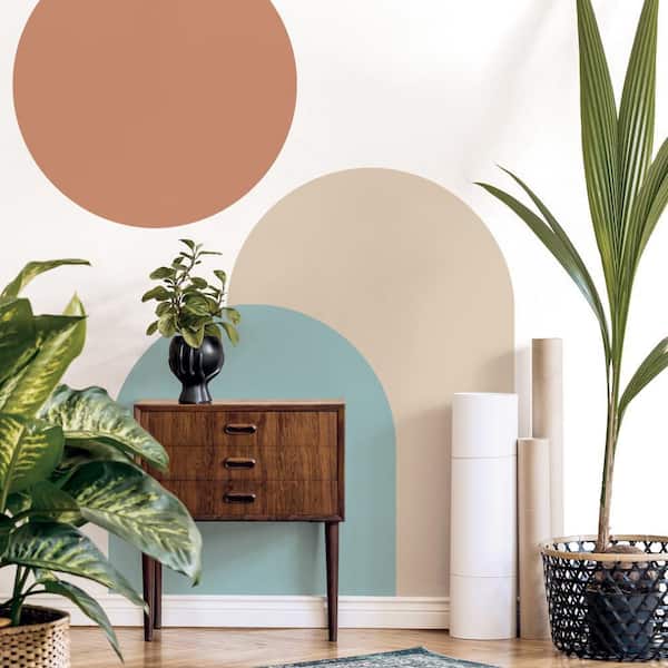 Muted Clay Circle Peel and Stick Wall Decal (Set of 2)