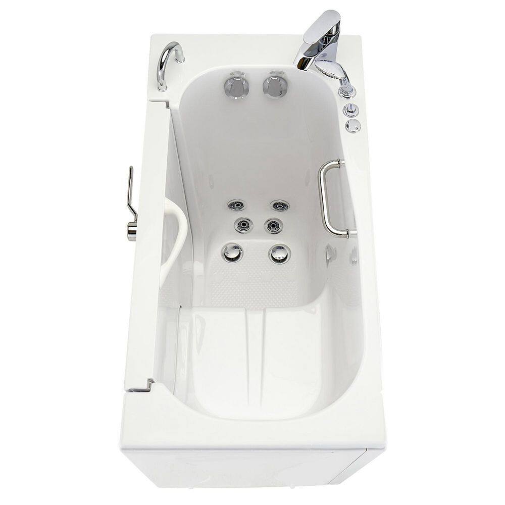 Wheelchair Accessible 26" x 52" White Acrylic Walk-In Bathtub