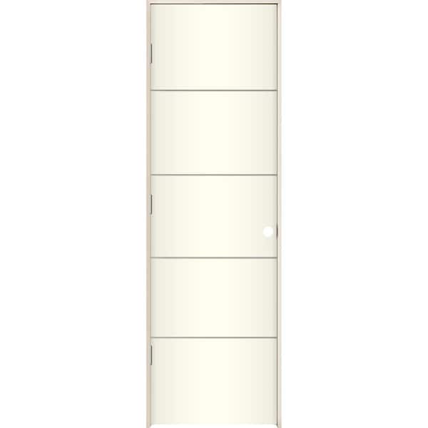 JELD-WEN 24 in. x 80 in. Right-Hand Hollow Core Frost Composite Single Prehung Interior Door