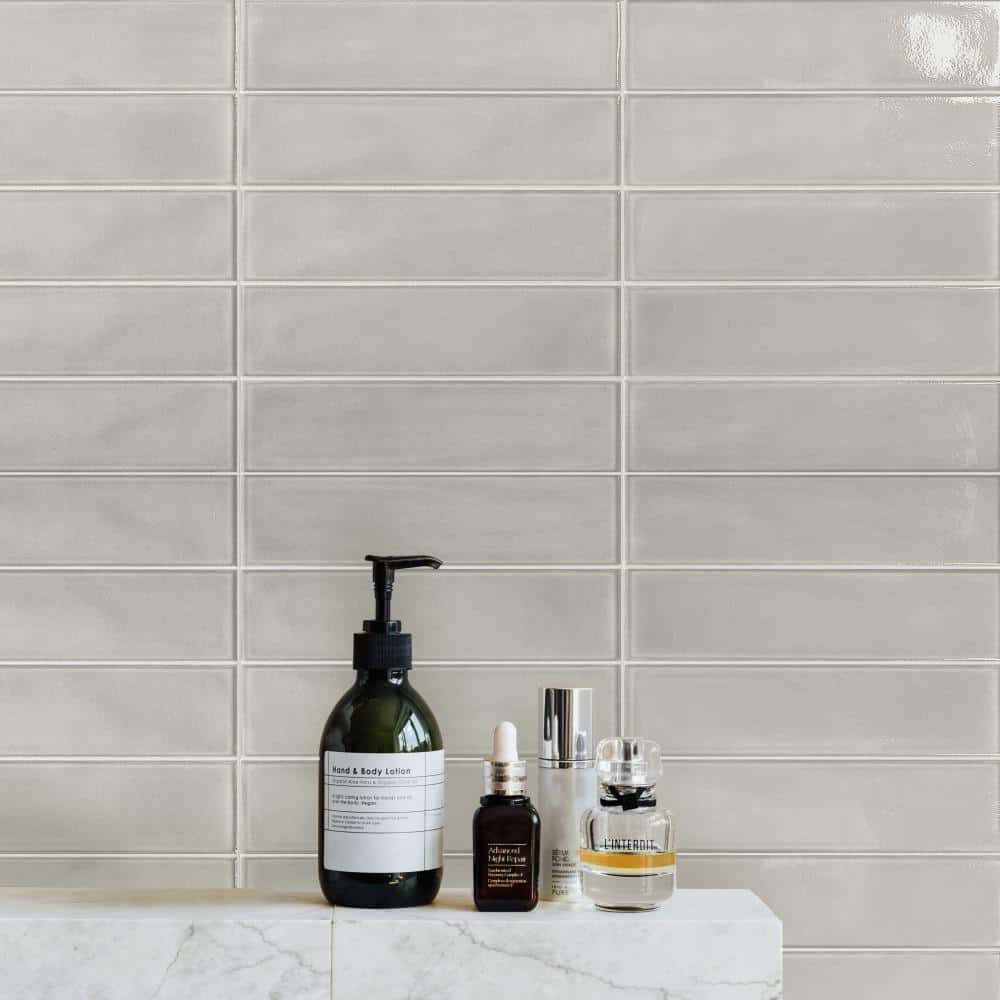 Stacy Garcia Gray Polished Porcelain Rectangular Wall Tile