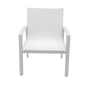 Cooper Springs White Stationary Metal Commercial Grade Outdoor Lounge Chairs (4-Pack)