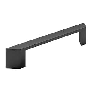 Sevilla Collection 5-1/16 in. (128 mm) Modern Matte Black Geometric Cabinet Bar Pull