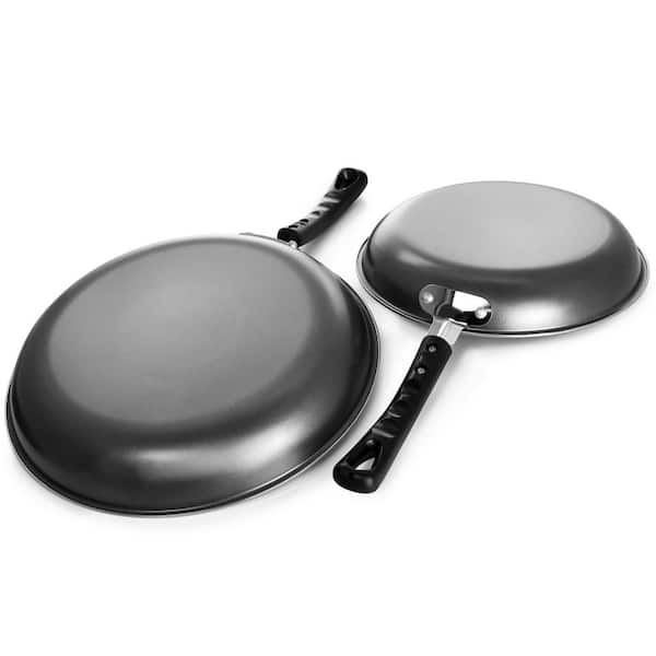 Gibson Everyday Highberry 3 Piece Nonstick Carbon Steel Cookware Set in Grey