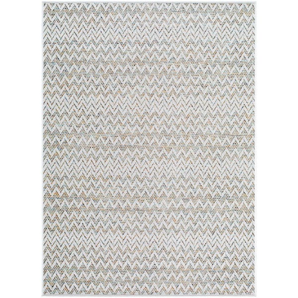 Livabliss Crete Grey Cottage 8 ft. x 10 ft. Indoor/Outdoor Area Rug ...
