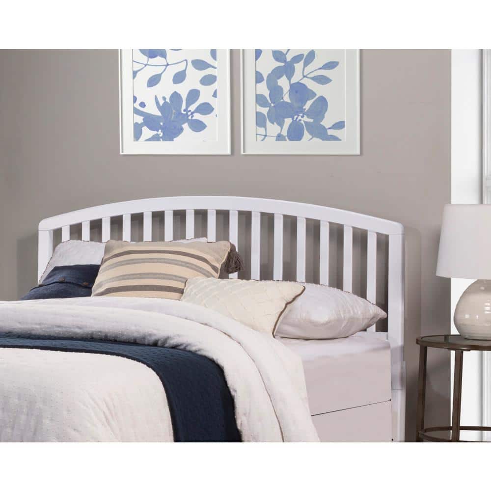 Carolina White Wood Full/Queen Headboard with Arched Design