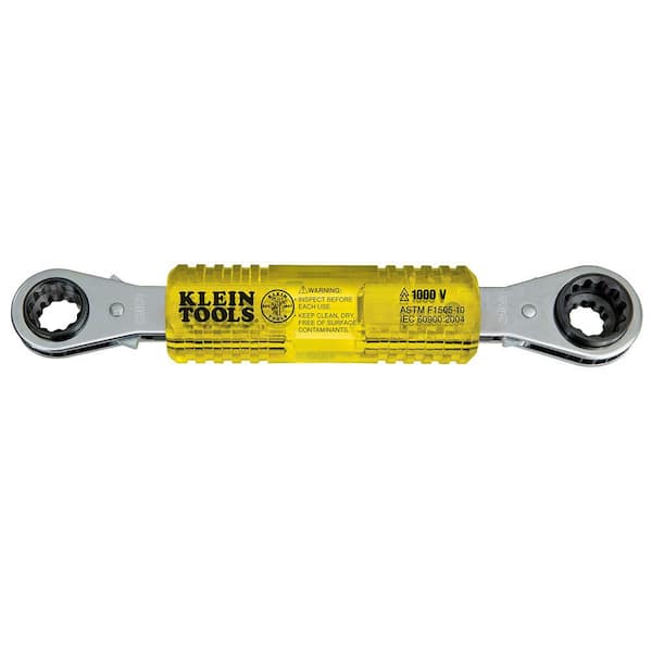 Klein Tools Lineman's Insulating 4-in-1 Box Wrench KT223X4-INS 