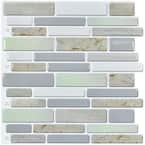 Staggered Colorful 12 in. W x 12 in. H Vinyl Peel and Stick Tile Mosaic Wall Tile Backsplash (10 sq. ft./Pack)