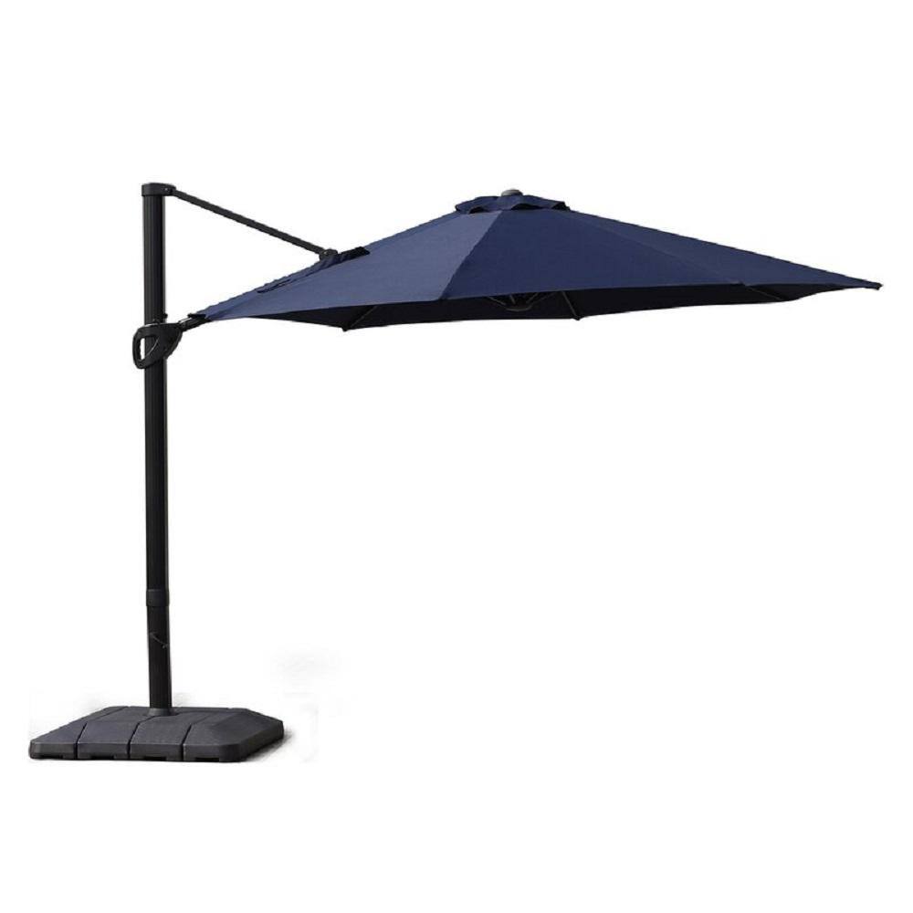 11 ft. Aluminium Deluxe Patio Umbrella with Weight Base in Navy Blue price history on PriceWatchPro