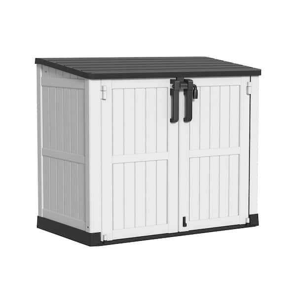 50 in. x 29 in. x 43 in. Resin Horizontal Storage Shed,Lockable Large Capacity Weather Resistant Outdoor Storage Cabinet