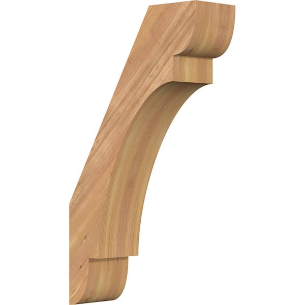 Ekena Millwork 5 1/2"W x 16"D x 28"H Olympic Smooth Knee Brace, Western Red Cedar