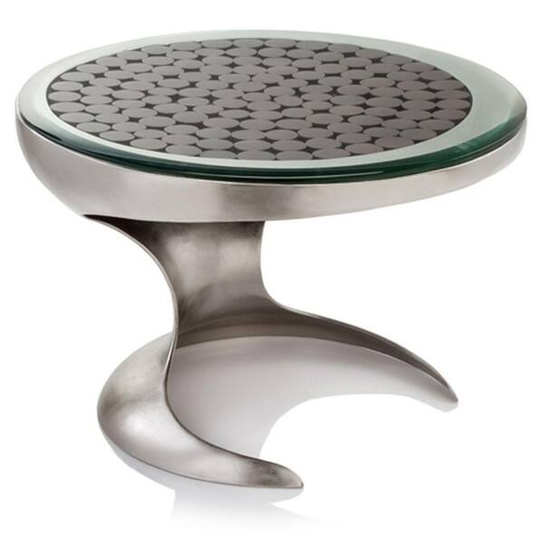 HomeRoots Rosemary 24 in. Brown And Silver Branch Junior Coffee Table