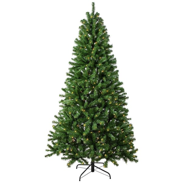 Pre-Lit Full Pendleton Spruce Artificial Christmas Tree-7'-Clear Lights