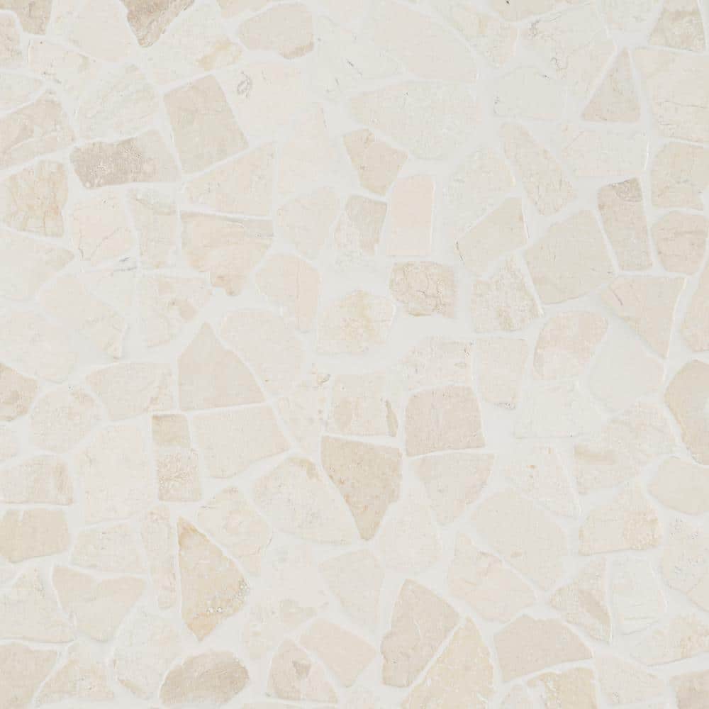 White Slate Pebble Mosaic Tile for Indoor and Outdoor