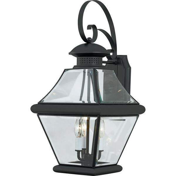 Quoizel Rutledge 1-Light Mystic Black Outdoor Wall Lantern Sconce