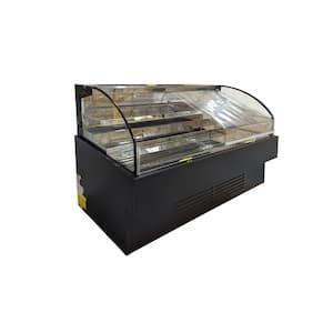 71 in. 17.4 cu. ft. Commercial Changer Open Display Refrigerated Showcase EC495B Black