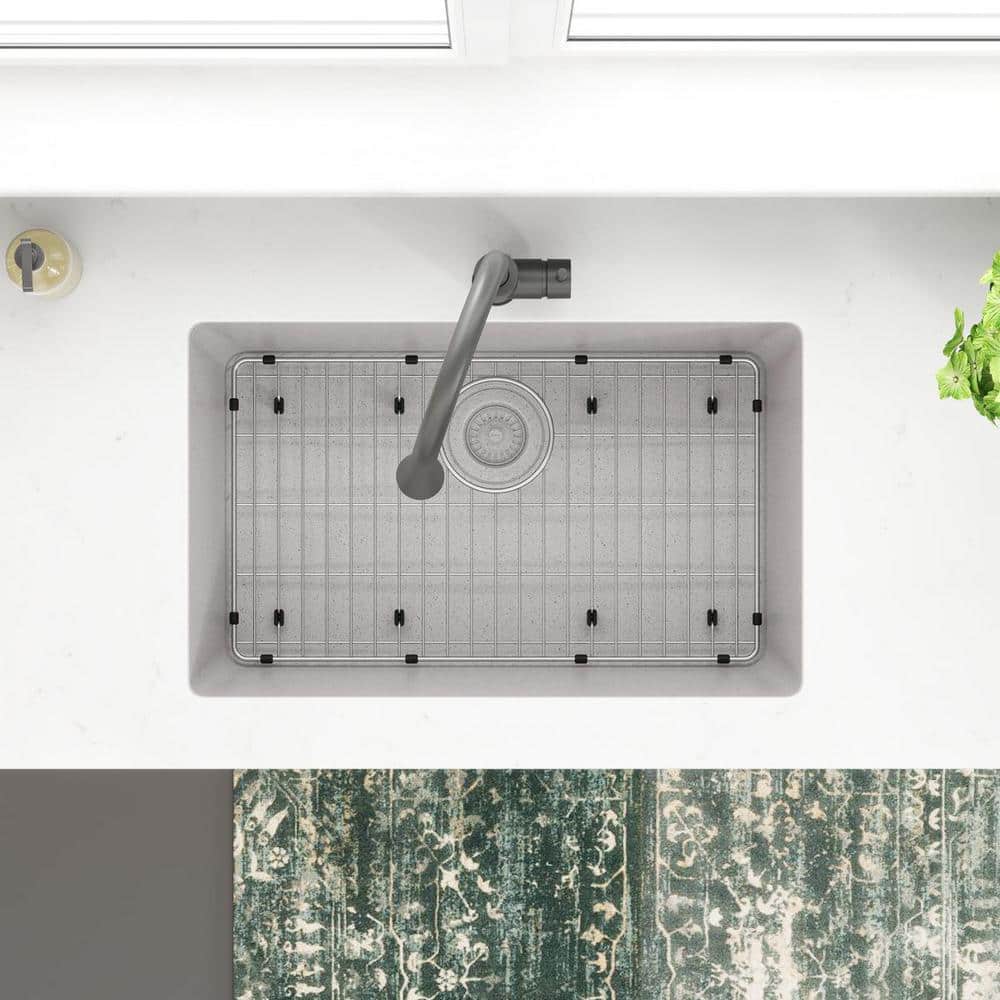 Graystone Quartz Single Bowl Undermount Sink Kit