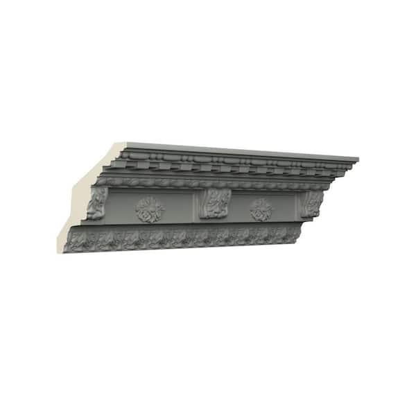 Ekena Millwork Elijah 3.375 in. D x 4.5 in. W x 96 in. L Polyurethane Crown Moulding