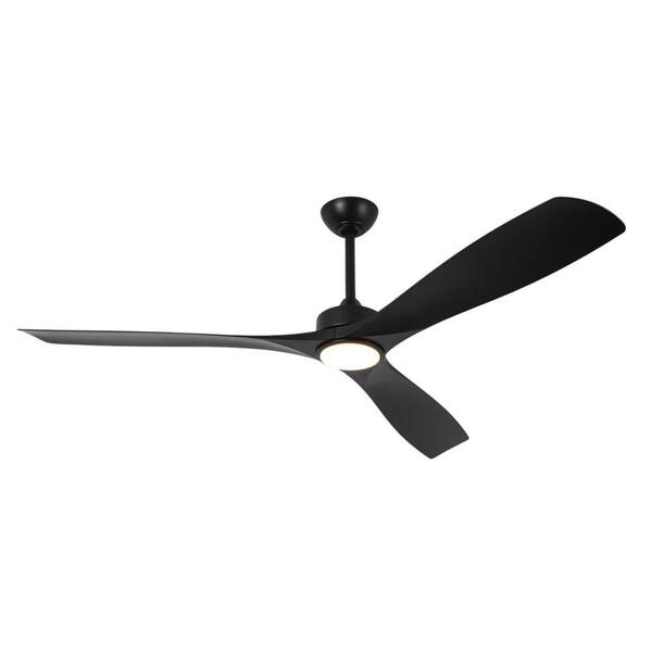 SkyFan Rigel 60 in 3-Blade Color Changing LED Matte Black plug and play Ceiling fan