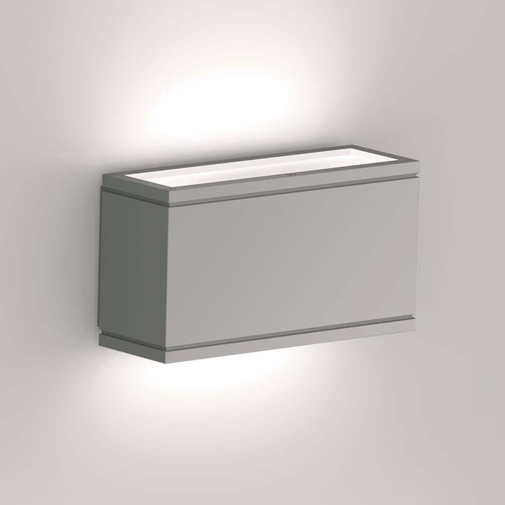 Rubix Graphite Dimmable LED Outdoor Wall Sconce, 10" Wide