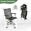 Costway 360 Degree Silent Swivel Hunting Chair with All-terrain Feet Pads  Support 400 lbs. NP11172DK - The Home Depot