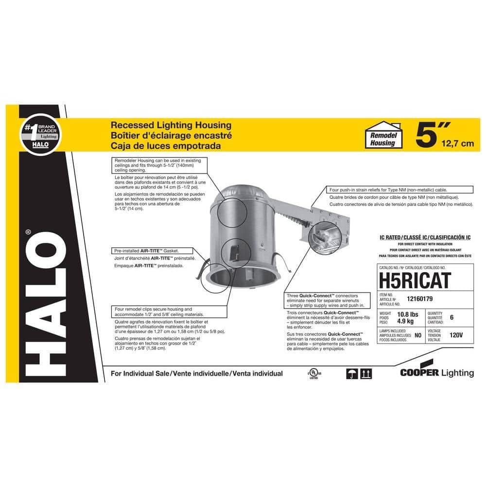 Brushed Nickel 5" Aluminum Recessed Remodel Housing