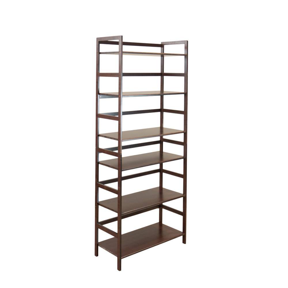 Caramel Bamboo 3-Tier Stackable Bookshelf with Rounded Edges