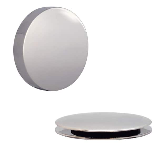 Westbrass 3 in. Round Handle Tub Trim for Cable Drive Bath Waste Drain in Polished Chrome