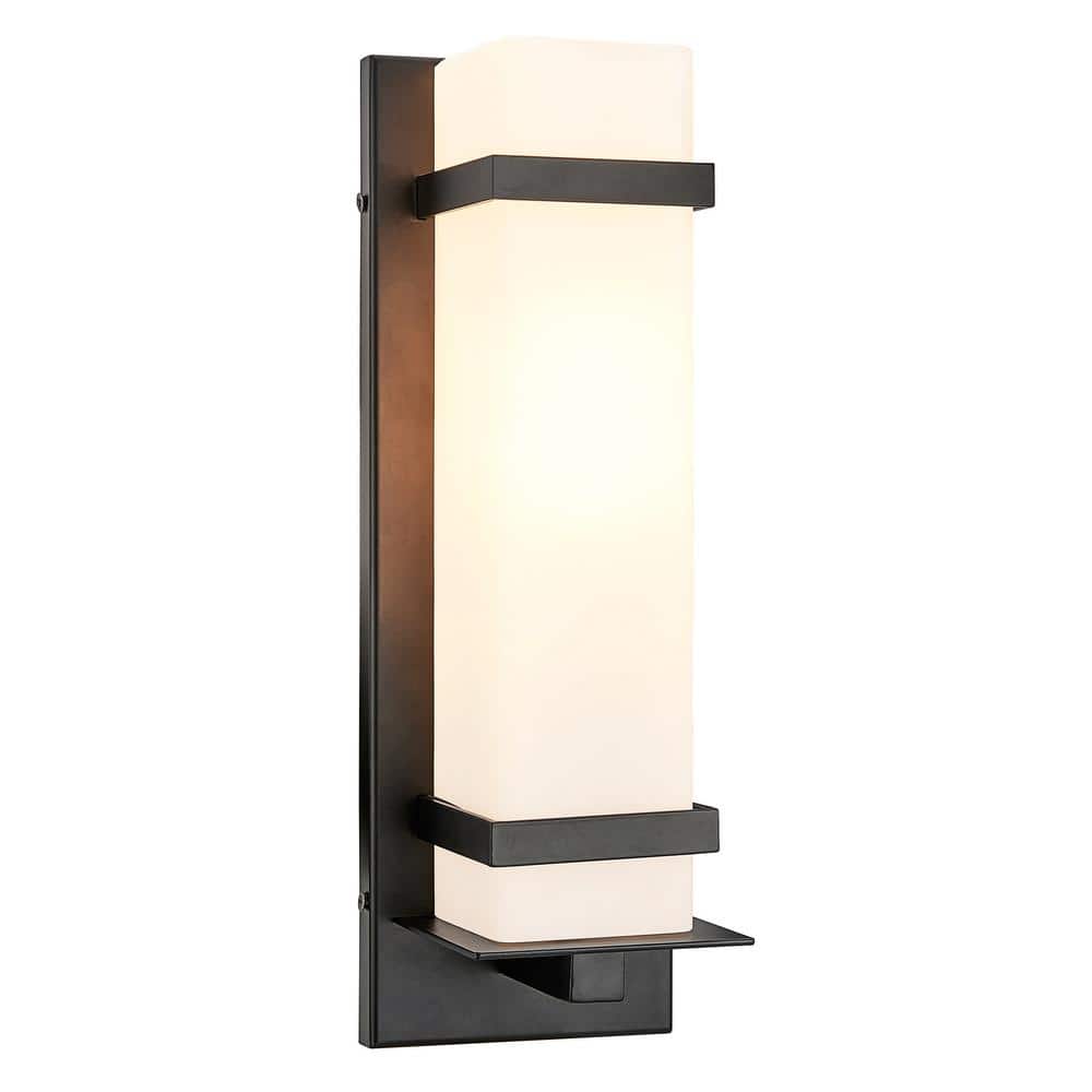 Davis Contemporary/Modern 1-Light Matte Black Indoor/Outdoor Wall Sconce price history on PriceWatchPro