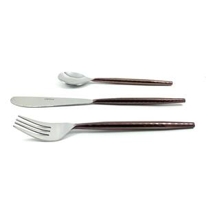 Hammered Stainless Steel 18/0 Flatware 18-Piece Set (Dinner knives, Dinner Forks, Soup Spoons)