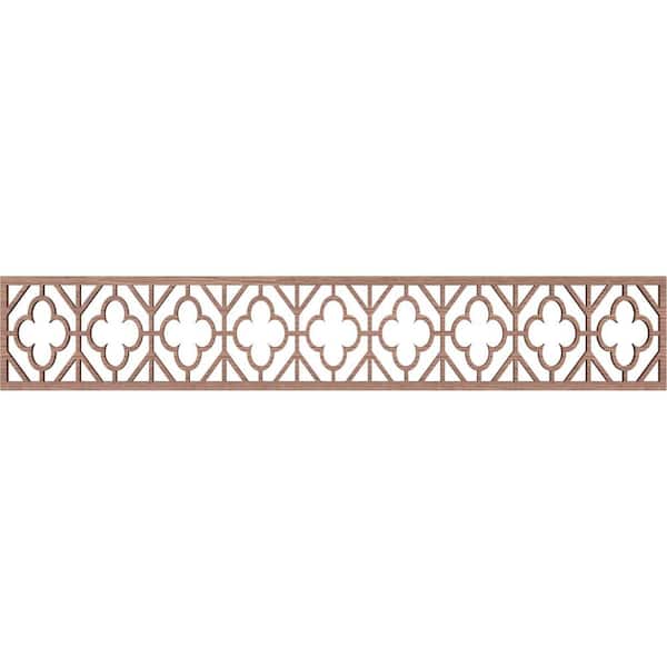 Ekena Millwork Hazelton Fretwork 0.375 in. D x 46.625 in. W x 8 in. L Walnut Wood Panel Moulding