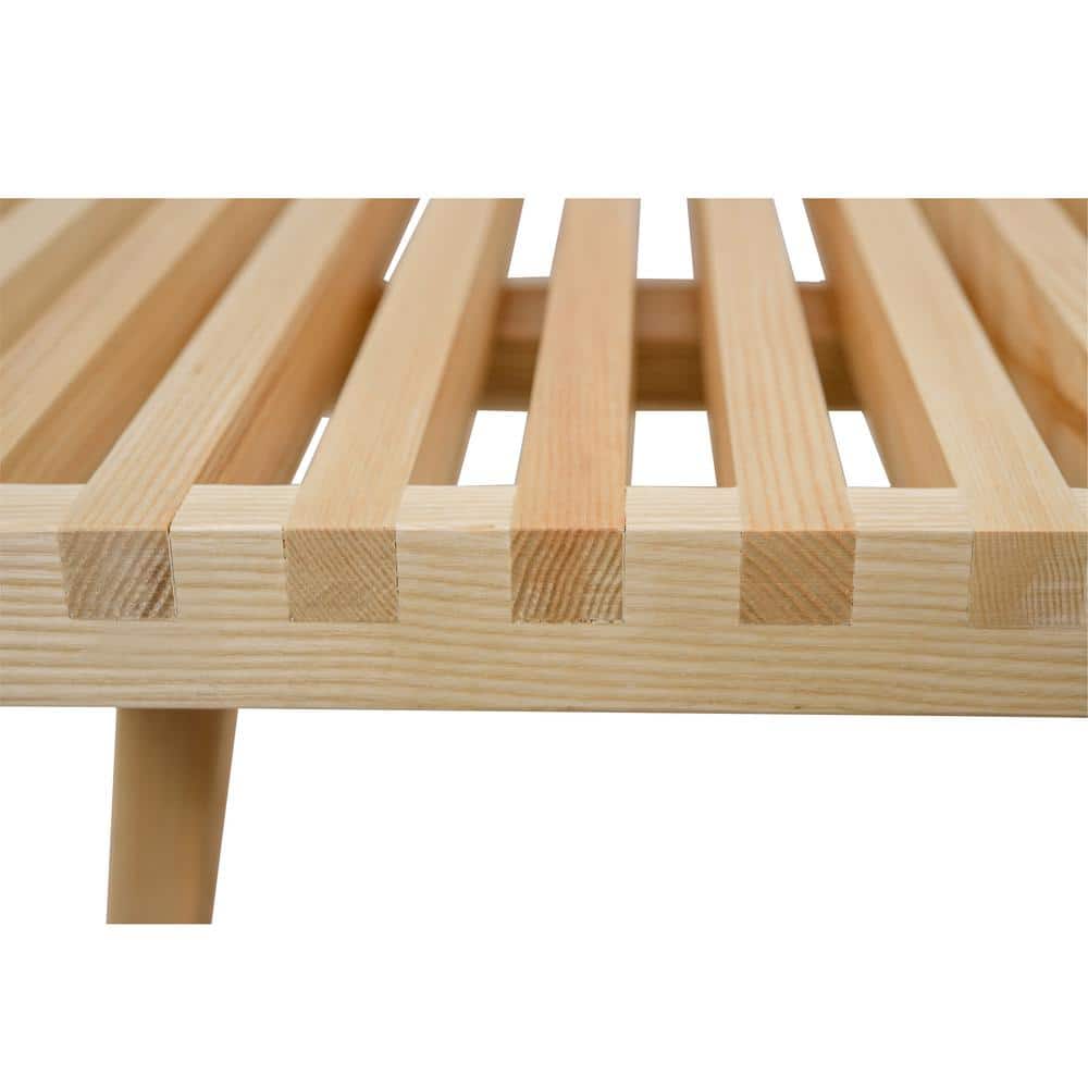 Mid-Century Natural 6' Inwood Open-Slat Platform Bench