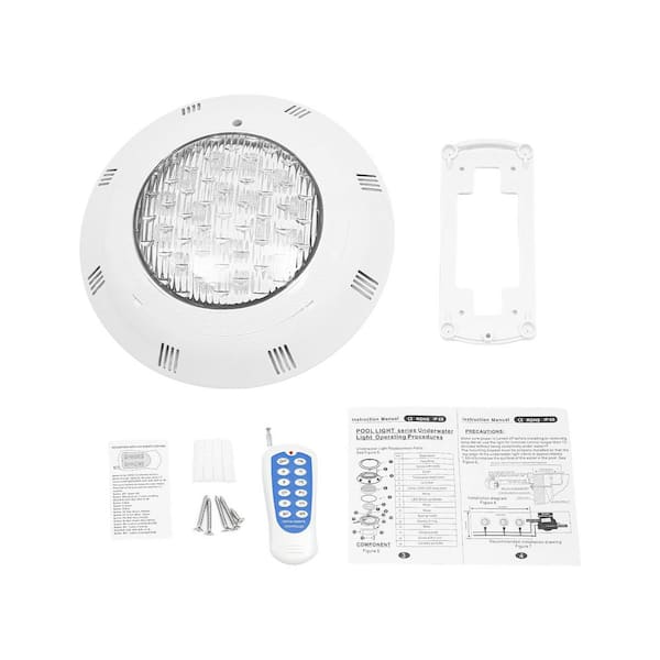 YIYIBYUS 11.6 in. 12-Volt 54-Watt Pool Light Underwater Color