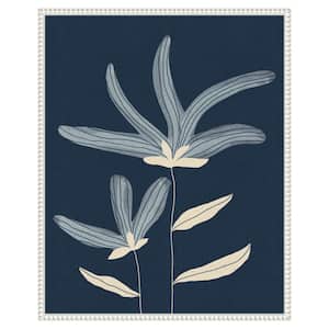 2-Flowers by Alisa Galitsyna 1-Piece Floater Frame Giclee Abstract Canvas Art Print 28 in. x 23 in.