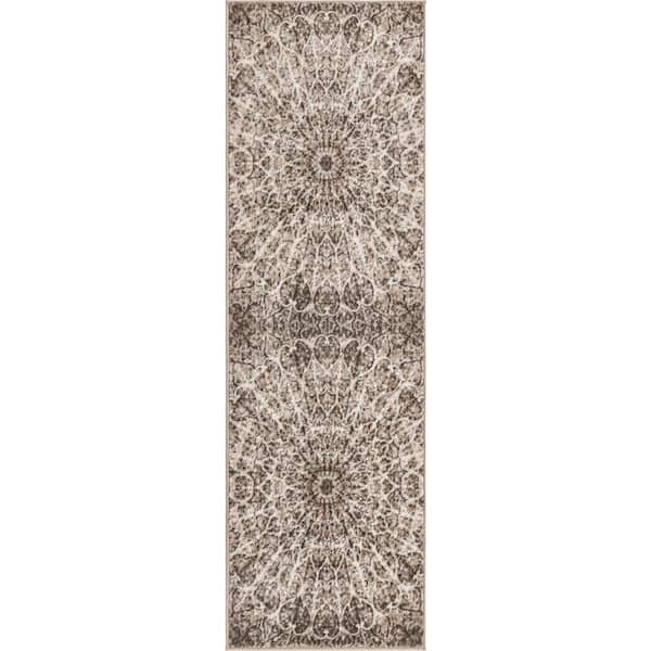 Unique Loom Sofia Grace Brown 2' 0 x 6' 7 Runner Rug