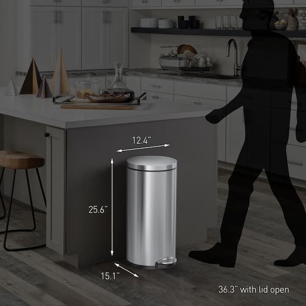 HUMAN MADE ROUND TRASH CAN ゴミ箱 simplehuman 30L Round Step Kitchen Trash Can, Brushed Stainless