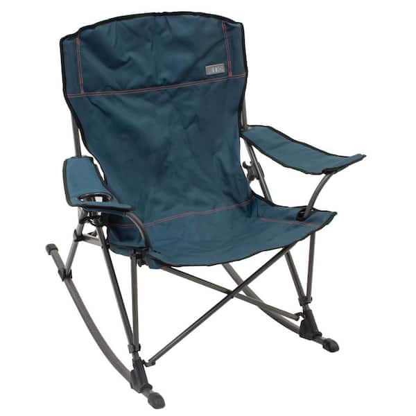 Rio Beach Navy Polyester Soft Arm Quad Rocker