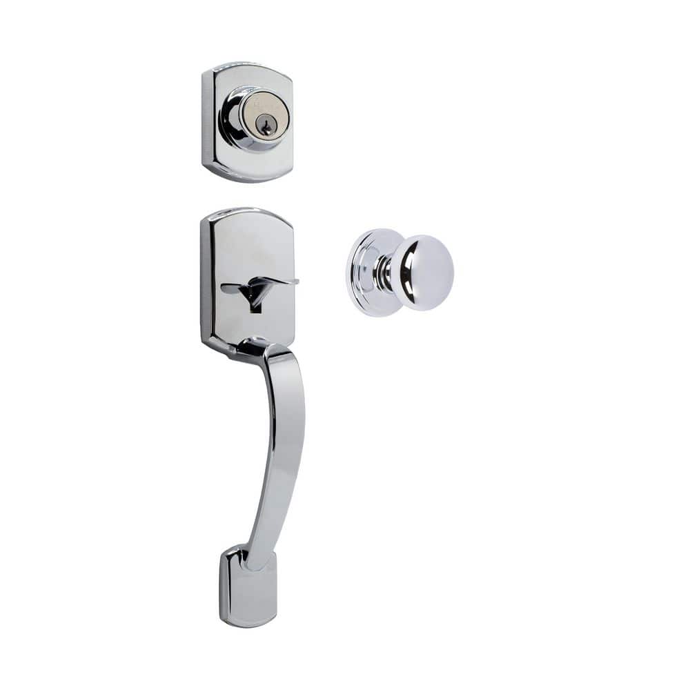 Katana Grade 2 Chrome Single Cylinder Entry Door Handleset with Aubryn Knob price history on PriceWatchPro