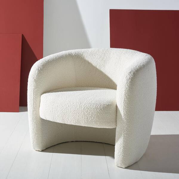 SAFAVIEH Everly Ivory Accent Chair SFV5029A The Home Depot