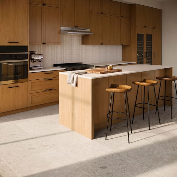 Luxe Terrazzo Gray 23.54 in. x 23.54 in. Matte Terrazzo Look Porcelain Floor and Wall Tile (11.62 sq. ft. / Case)