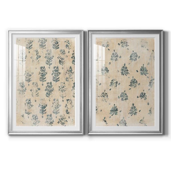 Wexford Home Vintage Blockprint I by Wexford Homes 2-Pieces Framed Abstract Paper Art Print 26.5 in. x 36.5 in.