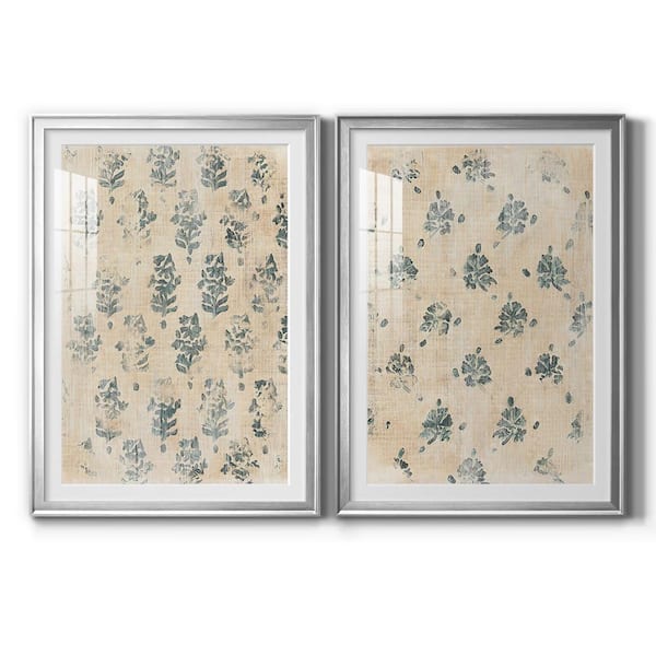 Wexford Home Vintage Blockprint I by Wexford Homes 2-Pieces Framed Abstract Paper Art Print 22.5 in. x 30.5 in.