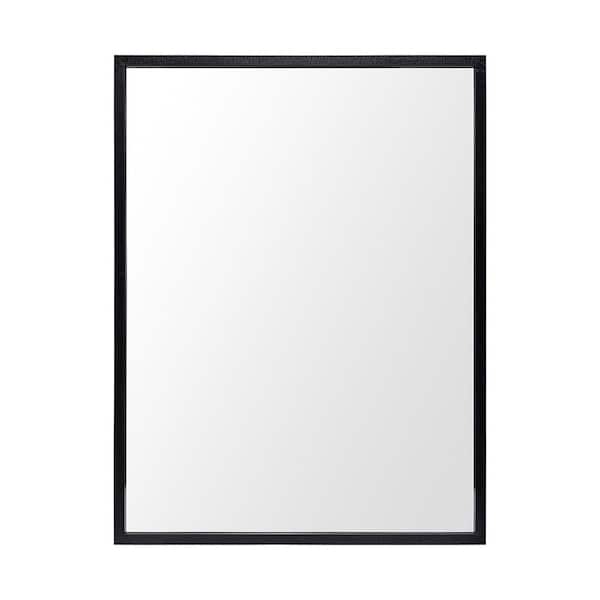 Large Rectangle Black Modern Mirror (41.5 in. H x 31.5 in. W)