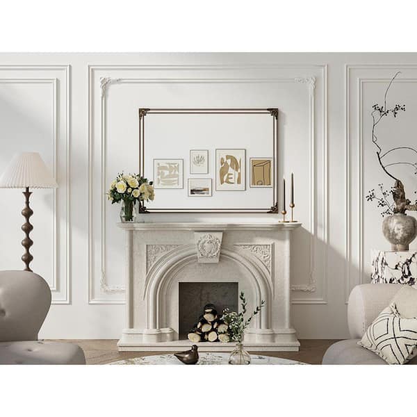KeonJinn 48 in. H x 36 in. W Framed Rectangular Vintage Mirror