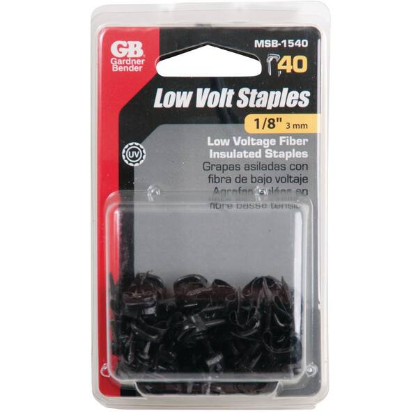 Eagle 40-Pack Insulated Bell Wire Staples - 1/8" White Steel - Model 264, MSW-1540 - For Low Voltage Wiring